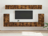 TV Cabinet Set Wall-mounted 5 pcs Smoked Oak Engineered Wood 3409092