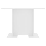 ZNTS Dining Table White 110x60x75 cm Engineered Wood 800243