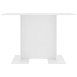 ZNTS Dining Table White 110x60x75 cm Engineered Wood 800243