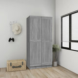 Wardrobe Grey Sonoma 82.5x51.5x180 cm Engineered Wood 826639