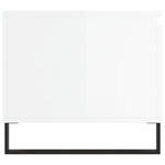 ZNTS Coffee Table High Gloss White 100x50x45 cm Engineered Wood 830838