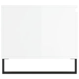 ZNTS Coffee Table High Gloss White 100x50x45 cm Engineered Wood 830838