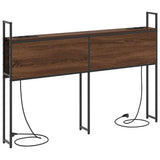 Storage Headboard with Charging Station Brown oak 150 cm 859814