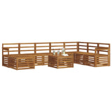 Outdoor Sofa Set 9 pcs Natural Solid Acacia Wood 3375314