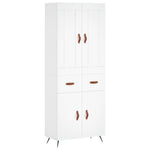 Highboard White 69.5x34x180 cm Engineered Wood 3199849