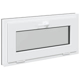 Basement Window RISOR 80 x 40 cm PVC and Glass Anthracite 42052415