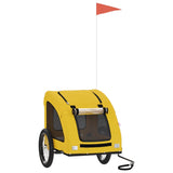 ZNTS Pet Bike Trailer Yellow Oxford Fabric and Iron 93966