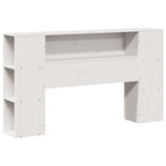 ZNTS Bed Frame without Mattress White 140x200 cm Solid Wood Pine 3323768