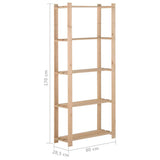 5-Tier Storage Rack 80x28.5x170 cm Solid Pinewood 327320