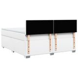 Box Spring Bed with Mattress White 180x200 cm Faux Leather 3286133