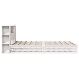 Bookcase Bed without Mattress White 140x200 cm Solid Wood 3323876