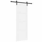 Sliding Door Manual White and black 83 x 232 cm 3333285