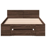 Bed Frame with Drawer without Mattress Brown Oak 75x190 cm Small Single 3280810