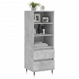 Highboard Concrete Grey 40x36x110 cm Engineered Wood 831504