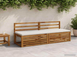 2-Piece Bench Cushions SOEST 2 pcs 100% Polyester White 949435