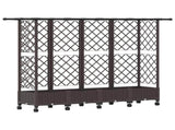 Raised Bed with Trellis and Roof Brown 202.5 x 40 x 127 cm PP 3423160