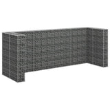 Gabion Wall for Garbage Bins Galvanised Steel 320x100x120 cm 145614