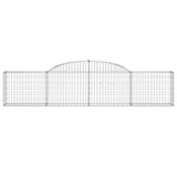 Arched Gabion Baskets 10 pcs 300x30x60/80 cm Galvanised Iron 3146493