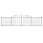 Arched Gabion Baskets 10 pcs 300x30x60/80 cm Galvanised Iron 3146493