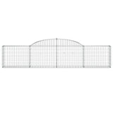 Arched Gabion Baskets 10 pcs 300x30x60/80 cm Galvanised Iron 3146493