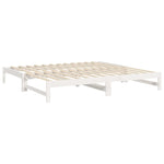 ZNTS Pull-out Day Bed without Mattress White 2x cm 823410