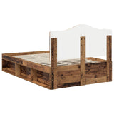 Bed Frame with Headboard Old Wood 120 x 200 cm Solid Pine Wood 3413333