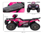 12V Kids Quad Bike with Forward, Reverse Functions, Ride-On ATV w/ Music, LED, Headlights, for Ages T3398P348337
