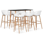 ZNTS 7 Piece Bar Set Black and White 3057477