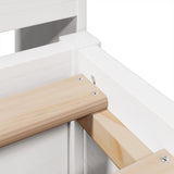 Bed Frame without Mattress White 135x190 cm Double Solid Wood Pine 3323510