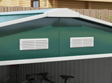 12.5 x 11.1ft Steel Sliding Door Storage Shed - Green T3398P317801