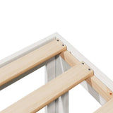 Family Bed Frame No Mattress White 270x200 cm Solid Wood Pine 3324569