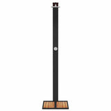 Outdoor Shower Black 50x55x224 cm Poly Rattan and Acacia Wood 368206