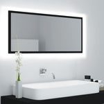 LED Bathroom Mirror Black 100x8.5x37 cm Acrylic 804941