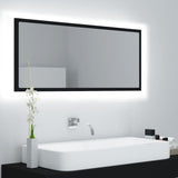 LED Bathroom Mirror Black 100x8.5x37 cm Acrylic 804941