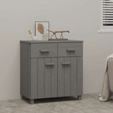 Sideboard HAMAR Light Grey 79x40x80 cm Solid Wood Pine 340439