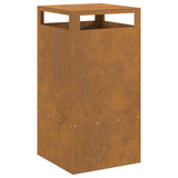 Fire Pit Brown 50 x 50 x 100 cm Weathering Steel 858933