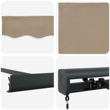 Retractable Awning Beige 300 x 250 cm Fabric and Metal 3330065
