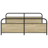 Metal Bed Frame without Mattress Sonoma Oak 180x200 cm Super King 3318652