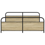Metal Bed Frame without Mattress Sonoma Oak 193x203 cm 3318654