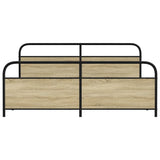 Metal Bed Frame without Mattress Sonoma Oak 193x203 cm 3318654