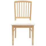 Dining Chairs 2 pcs Natural 50 x 52.5 x 91 cm Solid Rubber Wood 42020455