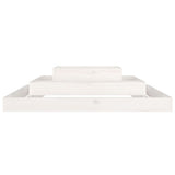 Planter White 110x110x27 cm Solid Wood Pine 823872