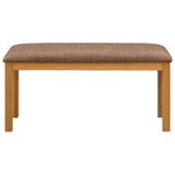 Dining Bench 95 x 32 x 45 cm Solid Oak Wood Grey 42039171