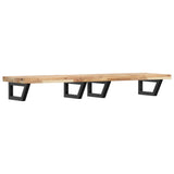 Basin Shelf Wall Mounted Steel and Solid Wood Acacia 3302711