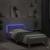 Bed Frame without Mattress with LED Lights Concrete Grey 90x190 cm Single 838746