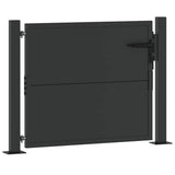 Garden Gate with Lock Black 110 x 105 cm Powder-Coated Steel 42015909