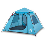 ZNTS Camping Tent Dome 4-Person Blue Quick Release 4004144