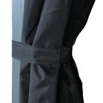 ZNTS Gazebo with Curtain&LED String Lights 3x3 m Anthracite Aluminium 3070333