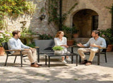 Outdoor Sofa 4 Seater Garden Sofa Set with Loveseat 2 Chairs and Coffee Table Black T3398P550288
