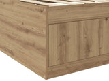 Bed Frame with Storage Artisian Oak 80 x 200 cm Engineered Wood 3429500